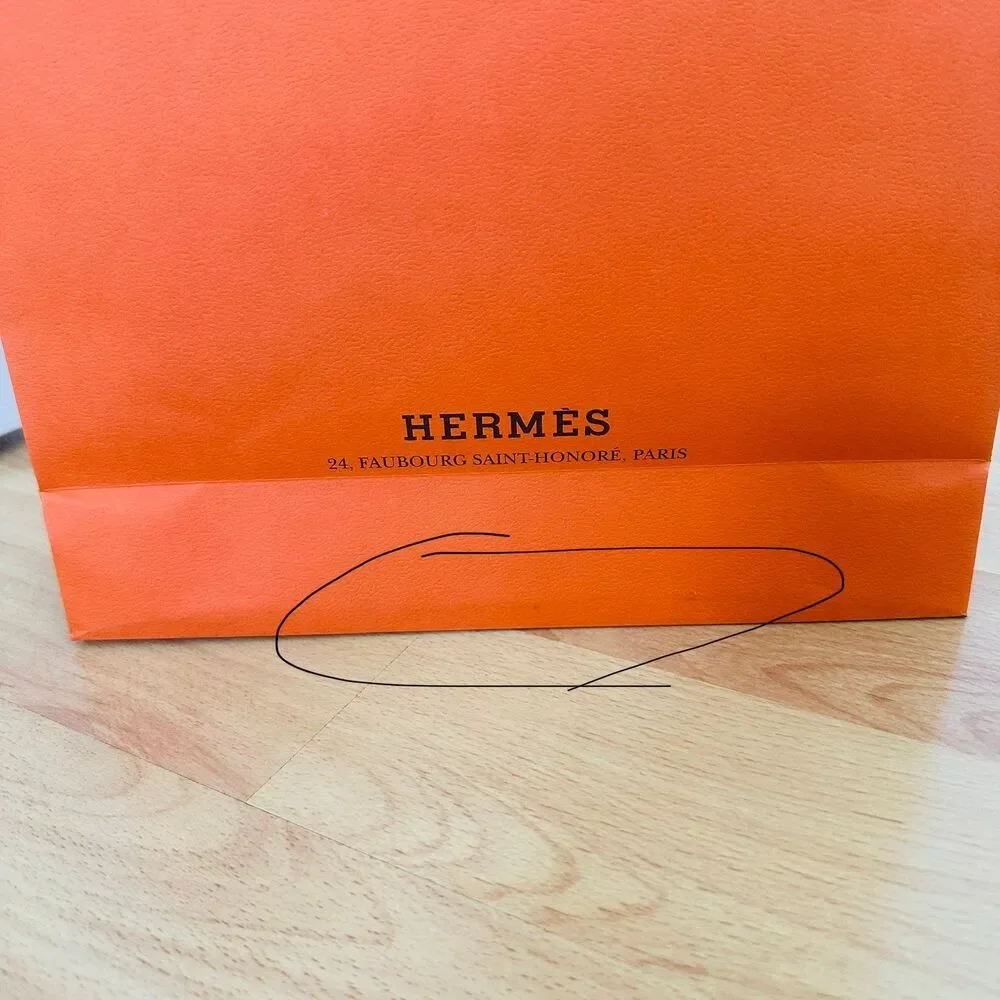 Hermes Paper Shopping Bag - orange tall small, 17